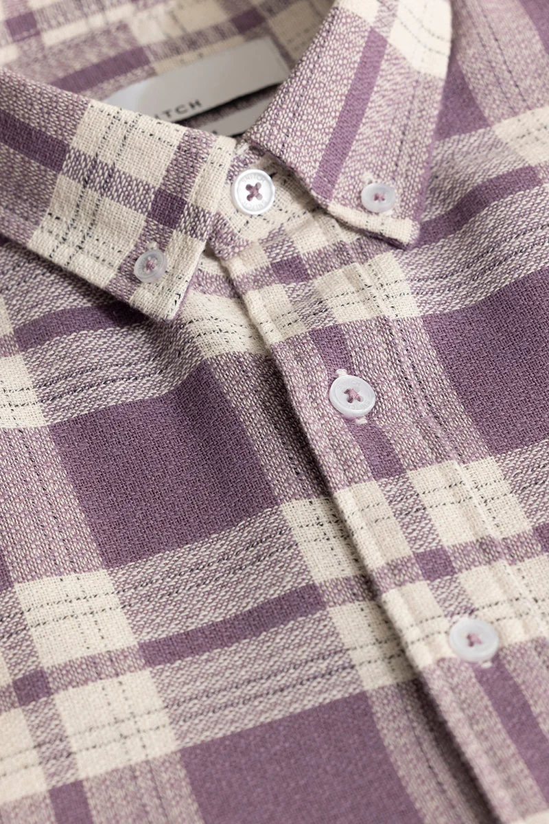 SNITCH Breezy Lavender Checks Shirt